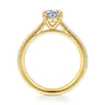 Abbie - 14K Yellow Gold Oval Diamond Engagement Ring - 0.21 ct