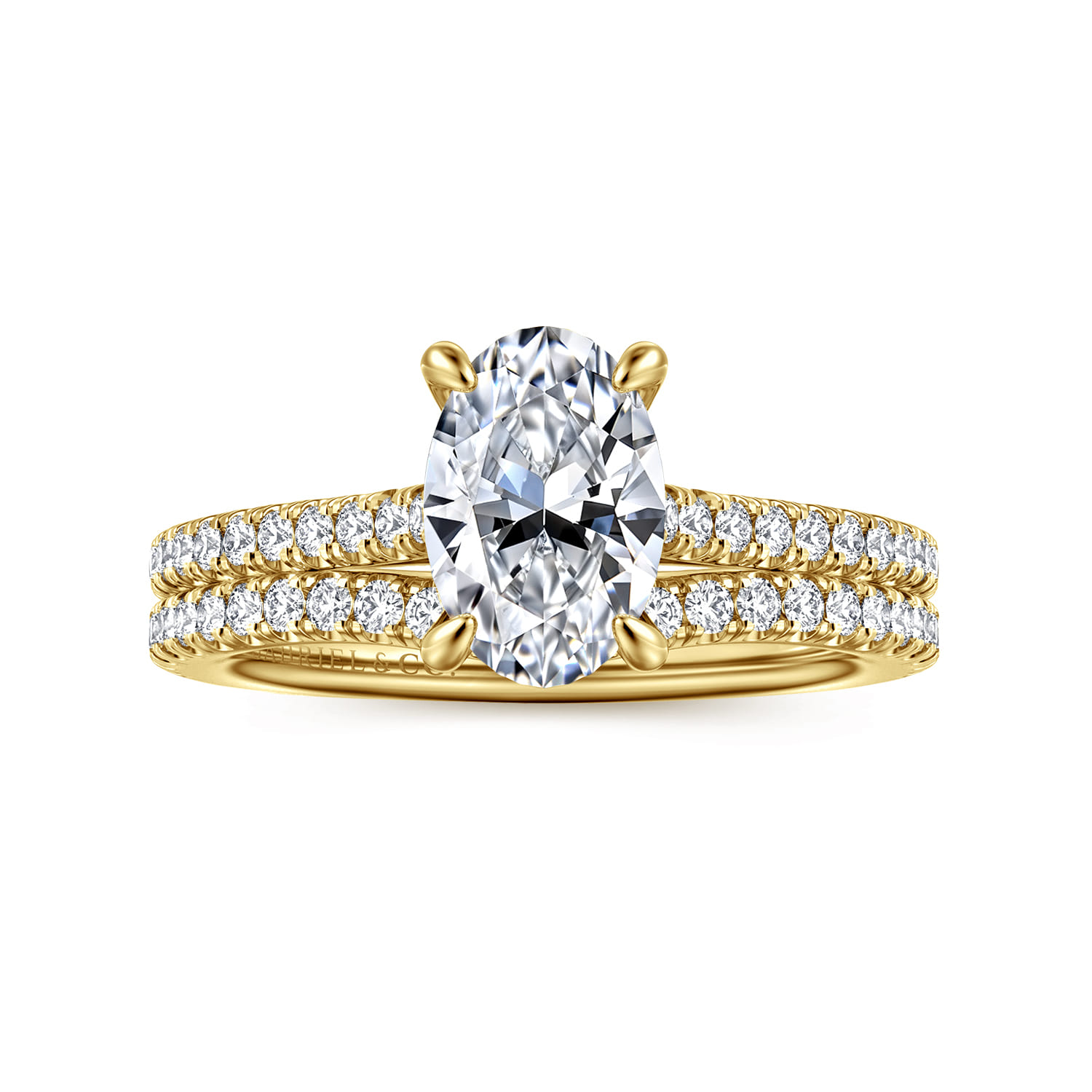 Abbie - 14K Yellow Gold Oval Diamond Engagement Ring - 0.21 ct - Shot 4