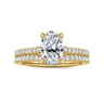 Abbie - 14K Yellow Gold Oval Diamond Engagement Ring - 0.21 ct
