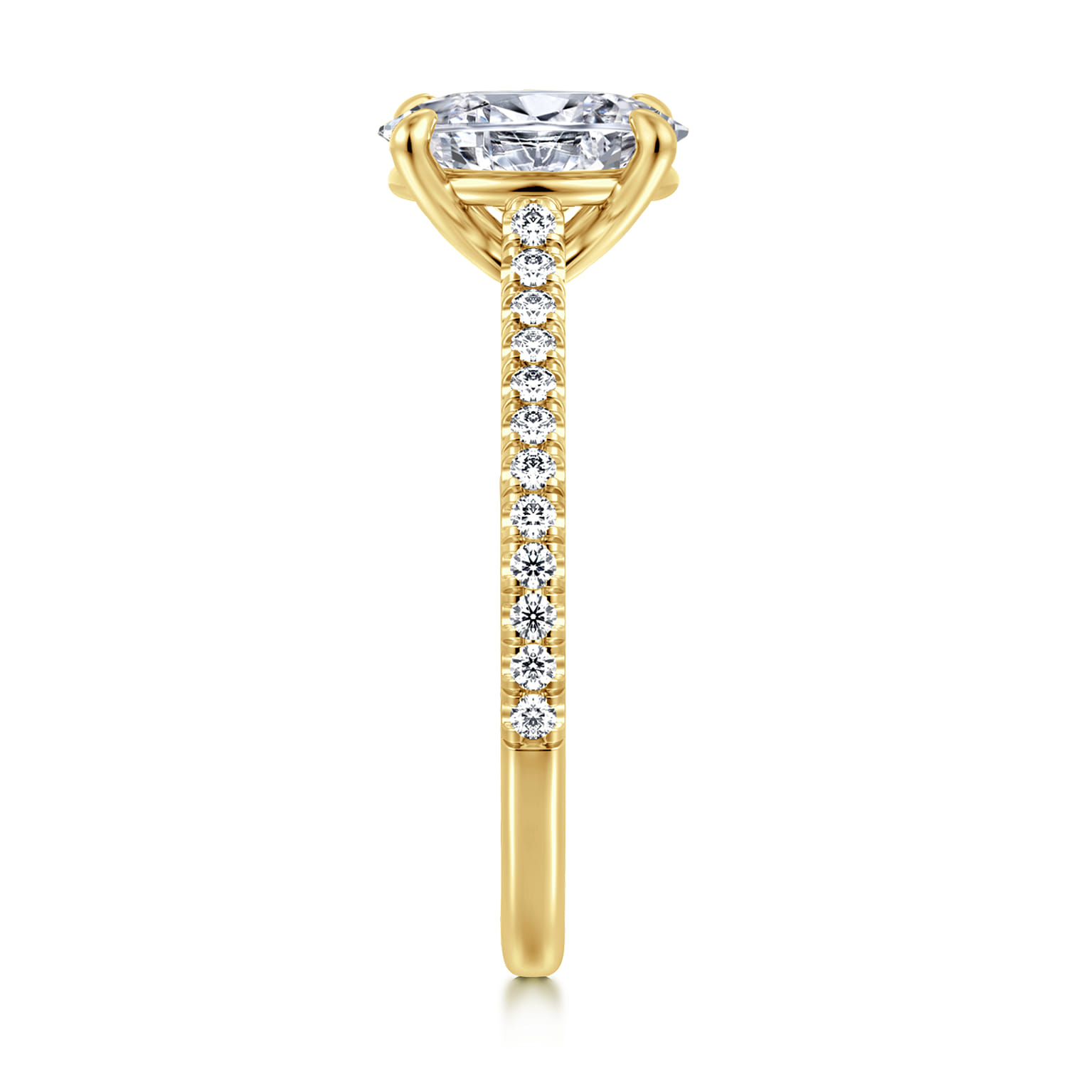 Abbie - 14K Yellow Gold Oval Diamond Engagement Ring - 0.21 ct - Shot 5