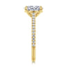 Abbie - 14K Yellow Gold Oval Diamond Engagement Ring - 0.21 ct