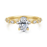 Lanna - 14K Yellow Gold Oval Diamond Engagement Ring - 0.29 ct