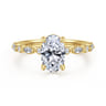 Lanna - 14K Yellow Gold Oval Diamond Engagement Ring - 0.25 ct