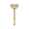 Lanna - 14K Yellow Gold Oval Diamond Engagement Ring - 0.3 ct