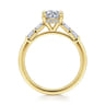 Eva - 14K Yellow Gold Oval Diamond Engagement Ring - 0.3 ct