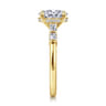Eva - 14K Yellow Gold Oval Diamond Engagement Ring - 0.3 ct