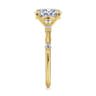 Frances - 14K Yellow Gold Oval Diamond Engagement Ring - 0.12 ct
