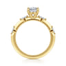 Marline - 14K Yellow Gold Oval Diamond Engagement Ring - 0.12 ct