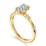 Marline - 14K Yellow Gold Oval Diamond Engagement Ring - 0.12 ct