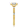 Marline - 14K Yellow Gold Oval Diamond Engagement Ring - 0.12 ct