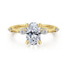 Marline - 14K Yellow Gold Oval Diamond Engagement Ring - 0.17 ct