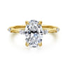 Marline - 14K Yellow Gold Oval Diamond Engagement Ring - 0.17 ct