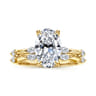 Marline - 14K Yellow Gold Oval Diamond Engagement Ring - 0.17 ct