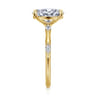 Marline - 14K Yellow Gold Oval Diamond Engagement Ring - 0.17 ct
