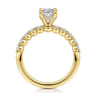 Kim - 14K Yellow Gold Oval Diamond Engagement Ring - 0.4 ct