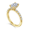 Kim - 14K Yellow Gold Oval Diamond Engagement Ring - 0.4 ct