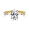 Joplin - 14K Yellow Gold Oval Diamond Engagement Ring - 0.16 ct