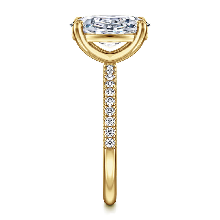 Twain - 14K Yellow Gold Oval Diamond Engagement Ring - 0.2 ct - Shot 5