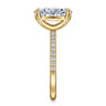 Twain - 14K Yellow Gold Oval Diamond Engagement Ring - 0.2 ct