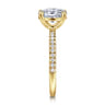 Twain - 14K Yellow Gold Oval Diamond Engagement Ring - 0.2 ct