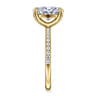 Twain - 14K Yellow Gold Oval Diamond Engagement Ring - 0.2 ct