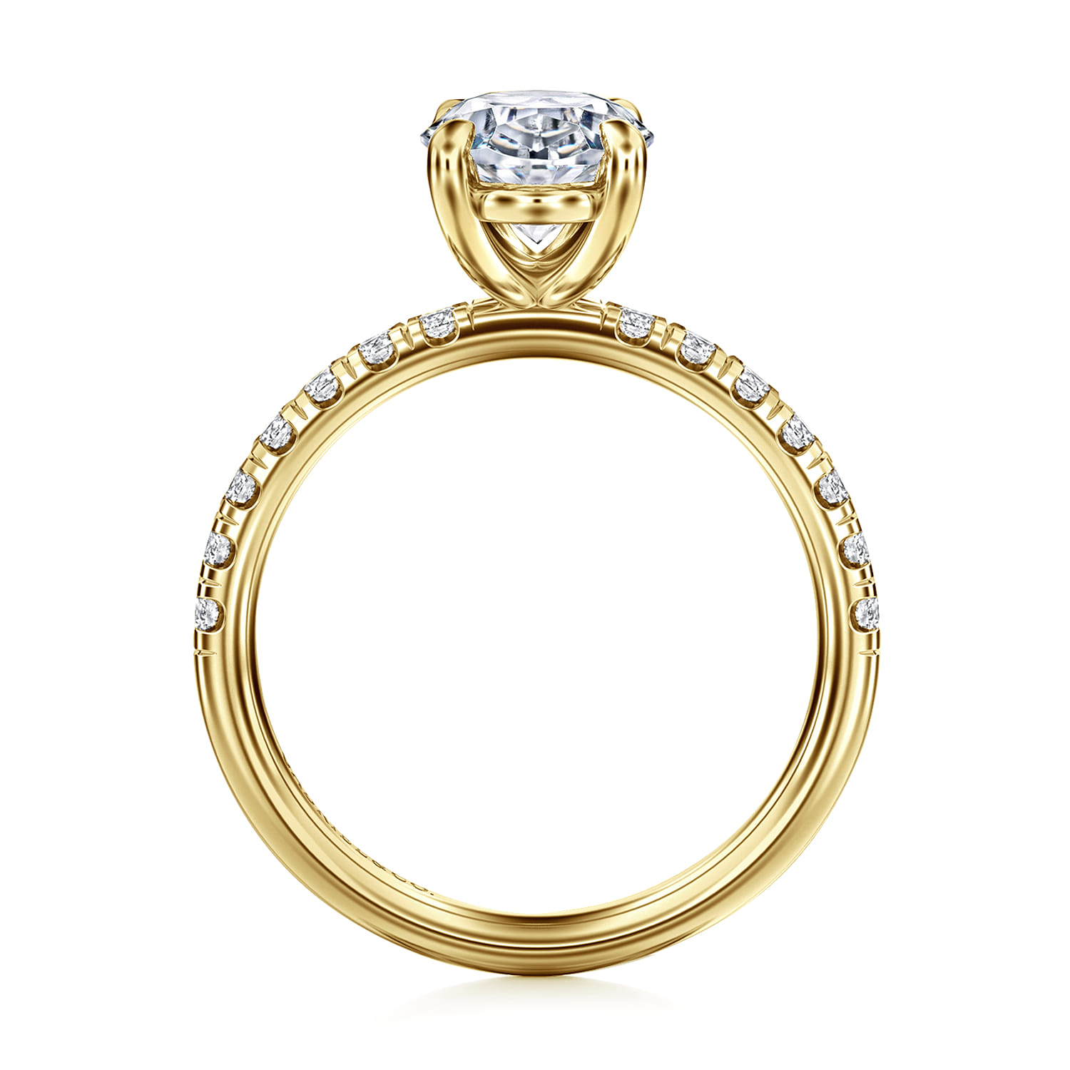 Winslow - 14K Yellow Gold Oval Diamond Engagement Ring - 0.38 ct - Shot 2