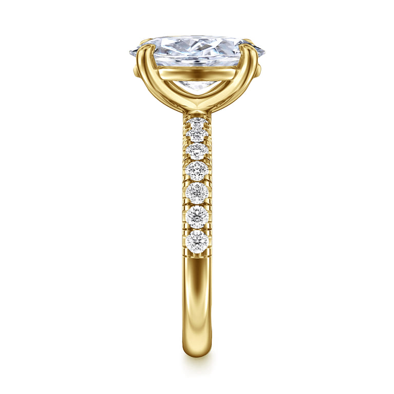 Winslow - 14K Yellow Gold Oval Diamond Engagement Ring - 0.38 ct - Shot 4