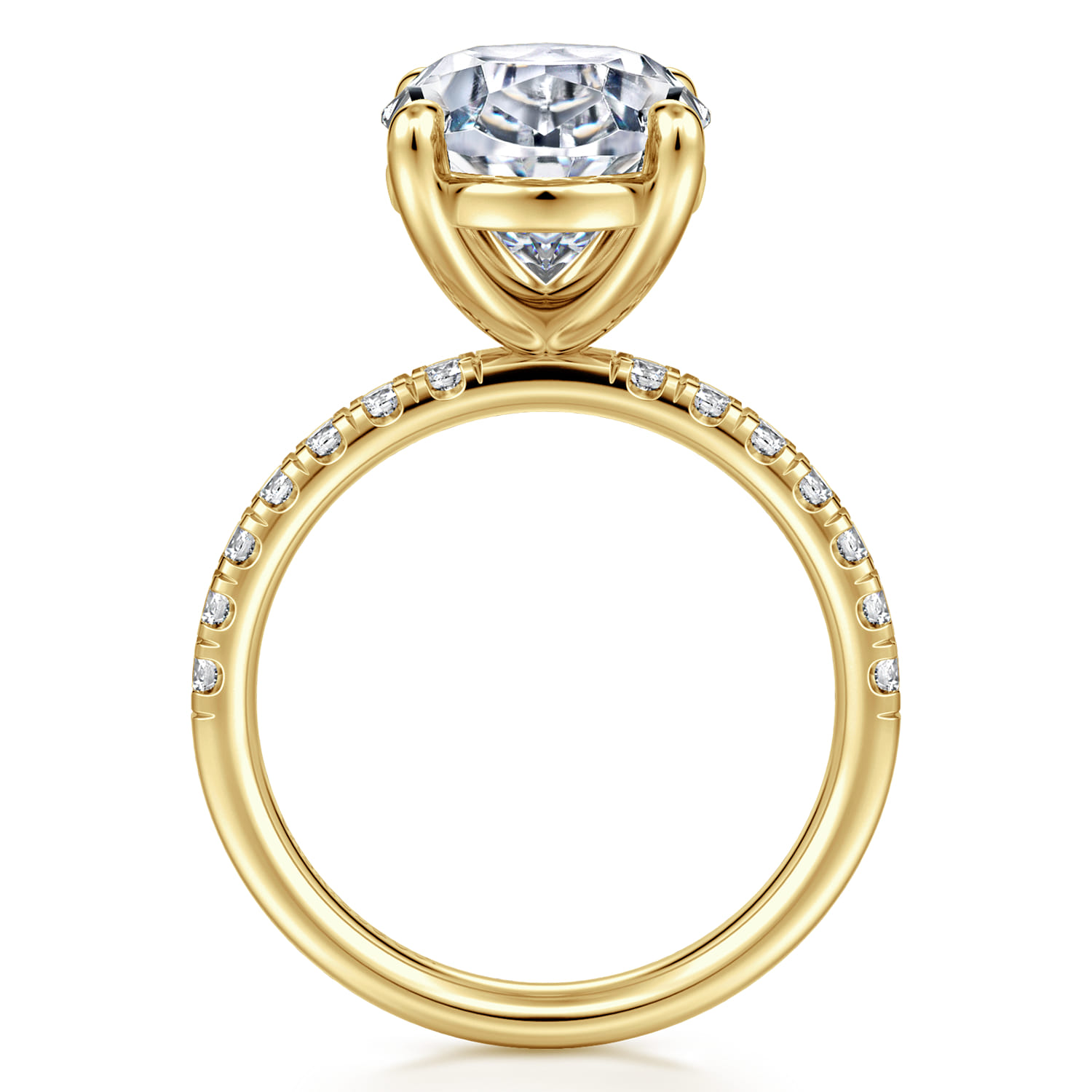 Winslow - 14K Yellow Gold Oval Diamond Engagement Ring - 0.4 ct - Shot 2
