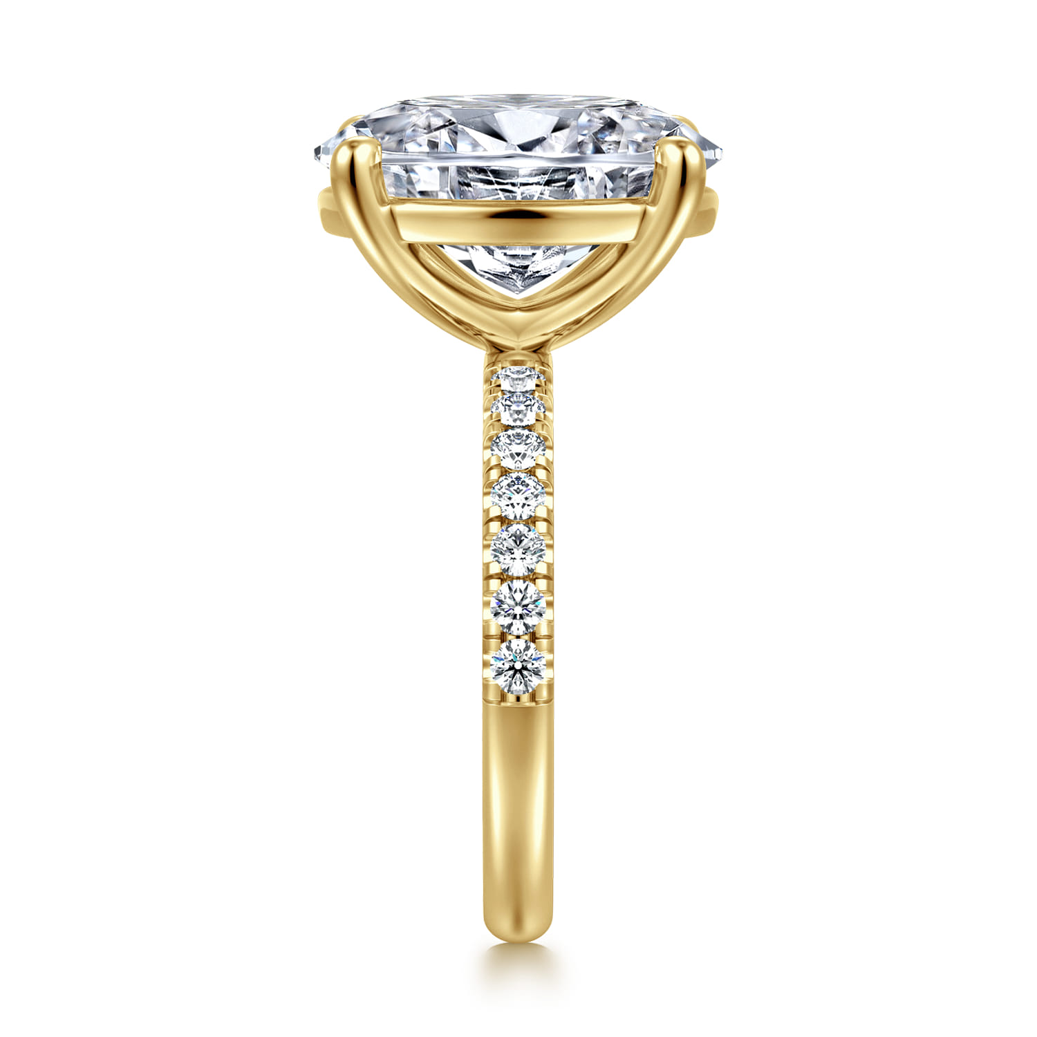 Winslow - 14K Yellow Gold Oval Diamond Engagement Ring - 0.4 ct - Shot 5