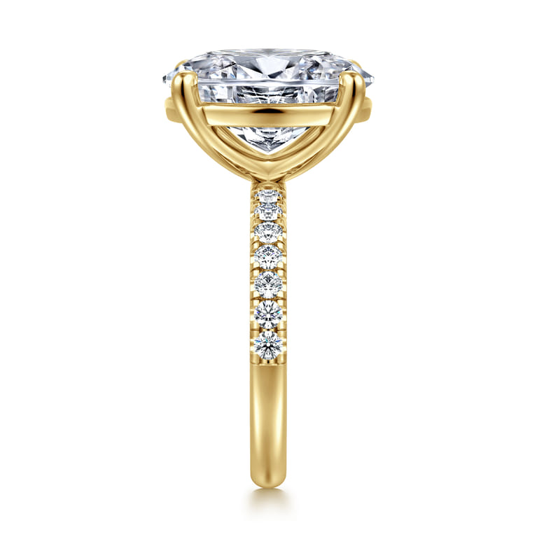 Winslow - 14K Yellow Gold Oval Diamond Engagement Ring - 0.4 ct - Shot 5