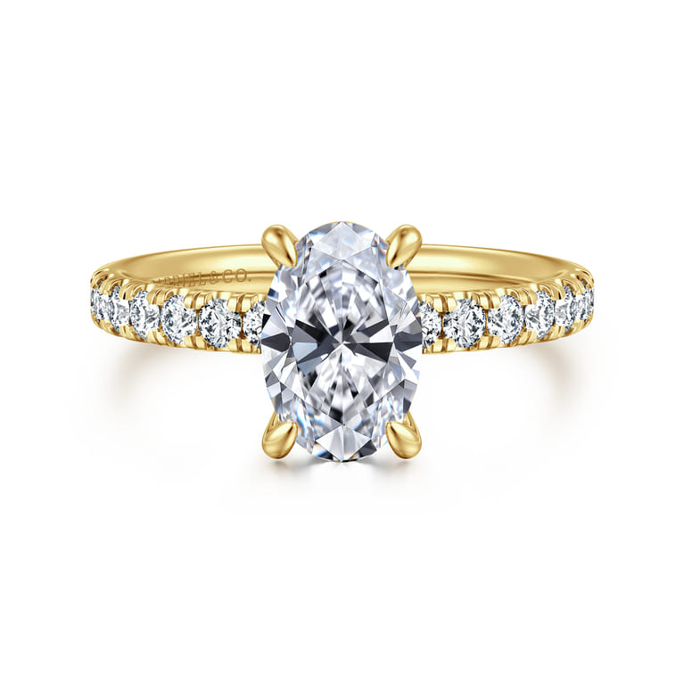 Winslow - 14K Yellow Gold Oval Diamond Engagement Ring - 0.35 ct - Shot 1