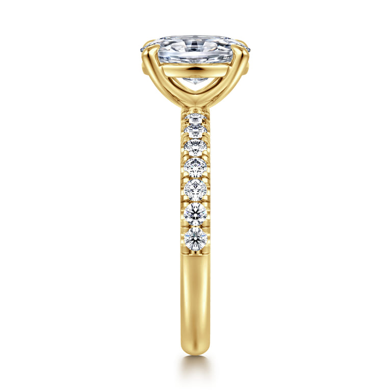 Winslow - 14K Yellow Gold Oval Diamond Engagement Ring - 0.35 ct - Shot 4