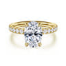 Winslow - 14K Yellow Gold Oval Diamond Engagement Ring - 0.35 ct