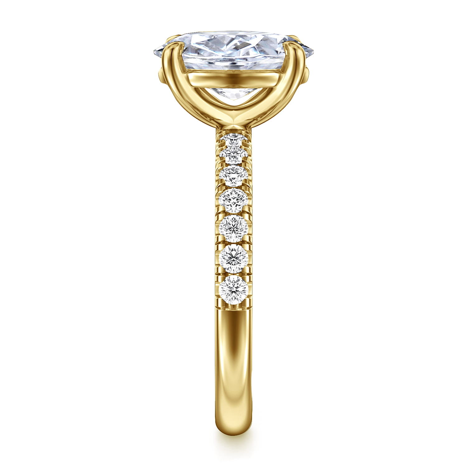 Winslow - 14K Yellow Gold Oval Diamond Engagement Ring - 0.35 ct - Shot 4