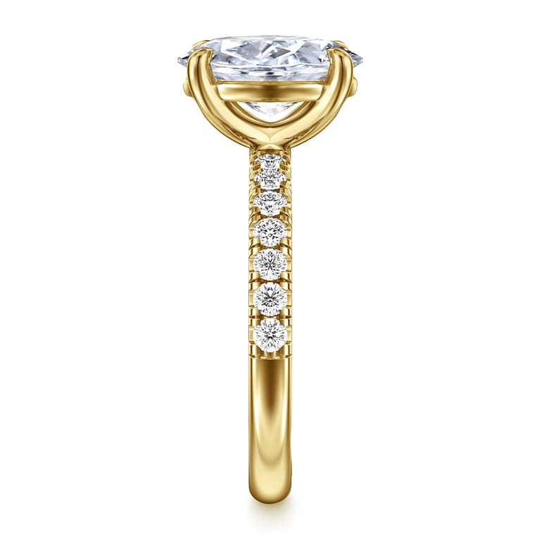 Winslow - 14K Yellow Gold Oval Diamond Engagement Ring - 0.35 ct - Shot 4