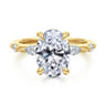 Carinna - 14K Yellow Gold Oval Diamond Engagement Ring - 0.23 ct