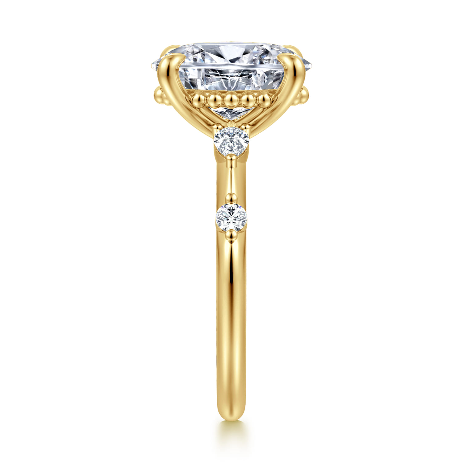 Carinna - 14K Yellow Gold Oval Diamond Engagement Ring - 0.23 ct - Shot 4