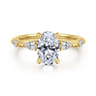 Carinna - 14K Yellow Gold Oval Diamond Engagement Ring - 0.23 ct