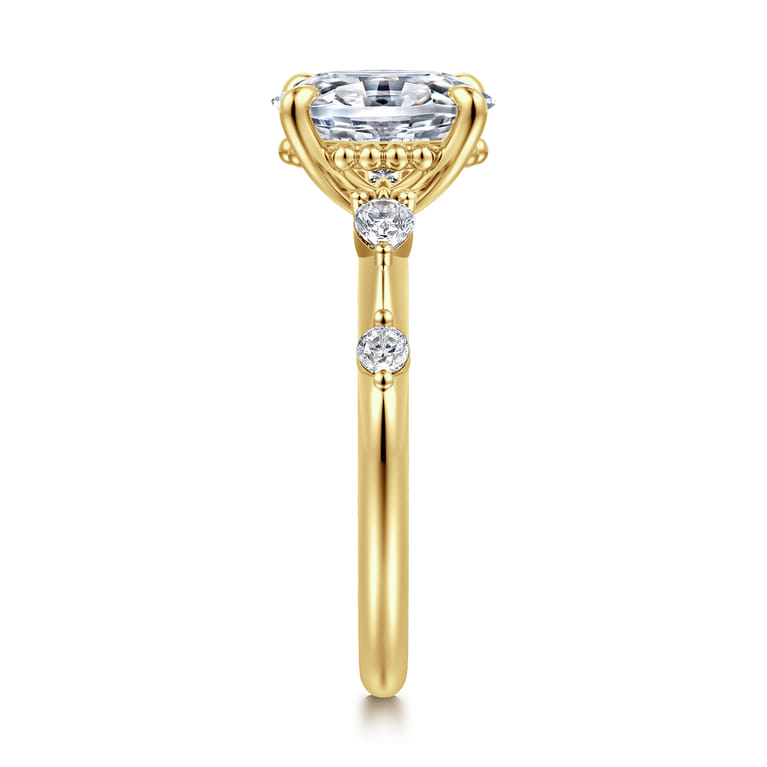 Carinna - 14K Yellow Gold Oval Diamond Engagement Ring - 0.23 ct - Shot 4