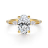 Carinna - 14K Yellow Gold Oval Diamond Engagement Ring - 0.23 ct