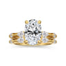 Carinna - 14K Yellow Gold Oval Diamond Engagement Ring - 0.23 ct