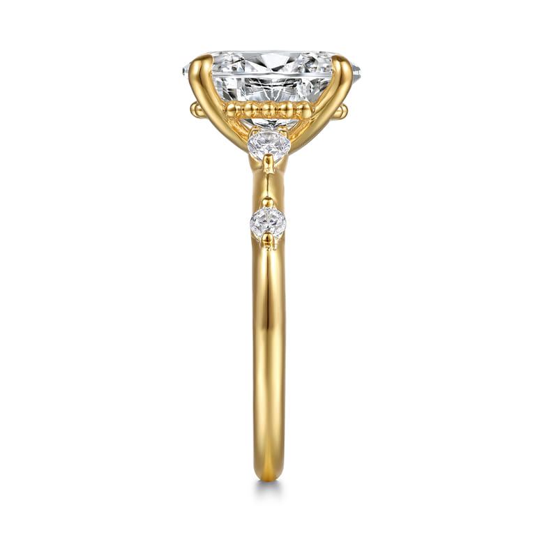 Carinna - 14K Yellow Gold Oval Diamond Engagement Ring - 0.23 ct - Shot 5
