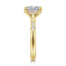 Carroline - 14K Yellow Gold Oval Diamond Engagement Ring - 0.14 ct