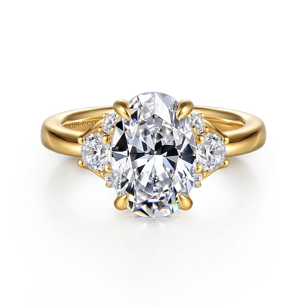 14k White Gold Oval Gemstone and Diamond Ring 14k White Gold Oval Gemstone and Diamond Ring