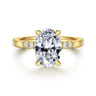 Leandra - 14K Yellow Gold Oval Diamond Engagement Ring - 0.3 ct