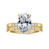 Leandra - 14K Yellow Gold Oval Diamond Engagement Ring - 0.3 ct