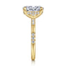 Leandra - 14K Yellow Gold Oval Diamond Engagement Ring - 0.3 ct