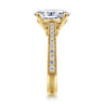 Favola - 14K Yellow Gold Oval Lotus Diamond Engagement Ring - 0.25 ct