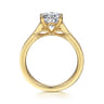 Favola - 14K Yellow Gold Oval Lotus Diamond Engagement Ring - 0.25 ct