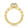 Delphe - 14K Yellow Gold Oval Diamond Engagement Ring - 0.4 ct